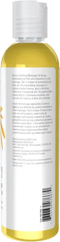 Vista 2 de NOW Arnica Aceite con calentamiento de de masaje, 8 onzas