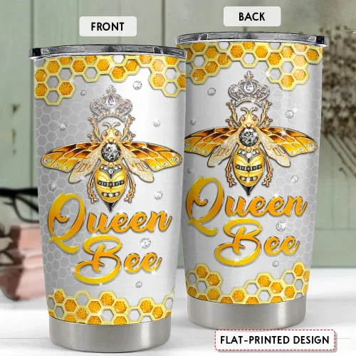 Vista 2 de SANDJEST Vaso Térmico de Abeja 20oz con Dibujos de Joyería, Vasos Térmicos Aislados de Acero Inoxidable, Regalos para Mujeres y Niñas, Taza de Café