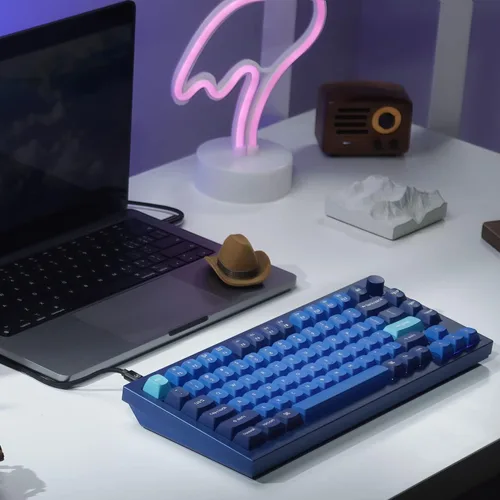 Vista 2 de Keychron Q1 QMKVIA - Perilla de teclado mecánico con cable, diseño en caliente del 75% macro programable personalizado con interruptor rojo Gateron