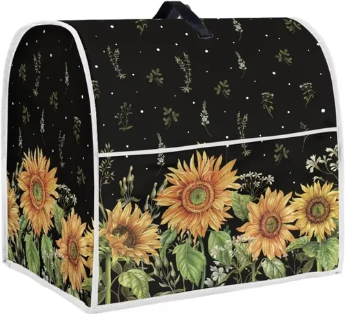 Vista 19 de Funda para batidora con estampado de girasol y bandera americana, cubierta protectora contra el polvo, adecuada para la mayoría de los modelos