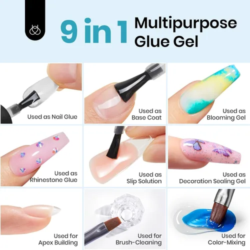 Vista 5 de Beetles - Kit de uñas de gel, puntas de uñas, juego de extensión de uñas