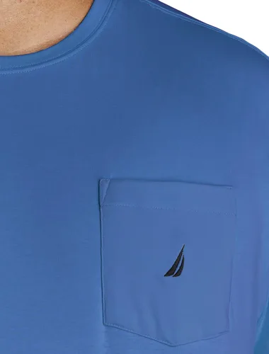 Vista 2 de Nautica Big Tall playera de manga corta con ancla y bolsillo