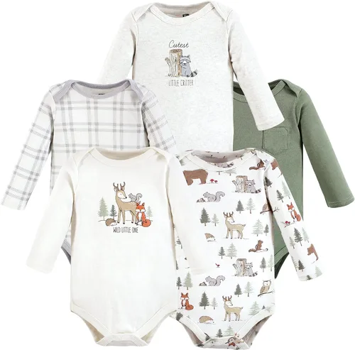 Vista 75 de Hudson Baby baby-boys Cotton Long-sleeve Bodysuits 5-pack