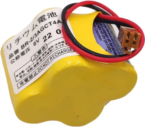 Vista 4 de 4400mAh BR-2/3AGCT4A 6V PLC Batería para FANUC A98L-0031-0025 A06B-6114-K504 máquina, no recargable (conector marrón)
