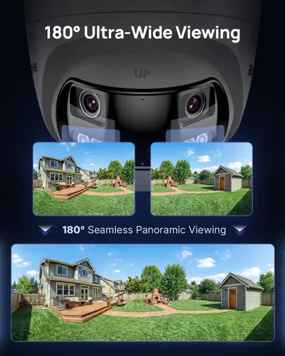 Vista 11 de ANNKE Sistema de cámara de seguridad PoE 4K con doble lente, gran angular de 180°, disco duro de 2 TB