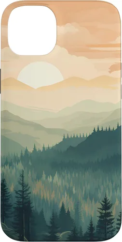 Vista 15 de iPhone 16 Landscape Nature Mountains Trees Case