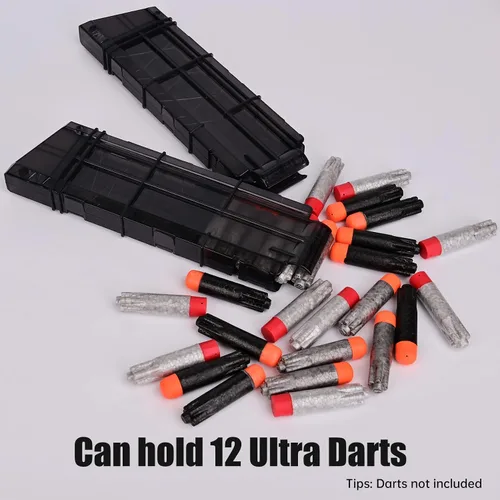 Vista 3 de Ultra Magazine, 12 dardos para cargador Nerf Ultra, 2 unidades, color negro