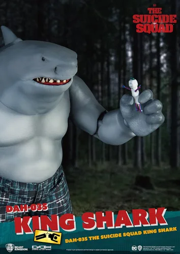 Vista 7 de Beast Kingdom The Suicide Squad: King Shark DAH-035 Figura de acción dinámica de 8 cciones, multicolor