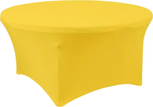 Vista 9 de Simply Elegant Mantel redondo ajustable de elastano Mantel para mesa de banquete, mantel de poliéster y elastano, para cumpleaños, quinceañera