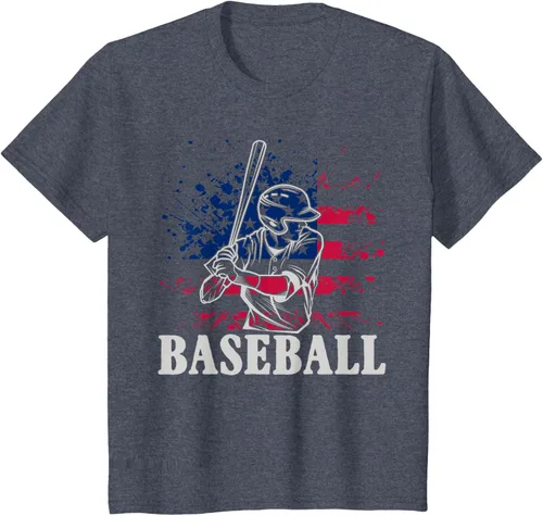 Vista 64 de Camiseta de béisbol deportiva estadounidense con bandera estadounidense, Negro, S