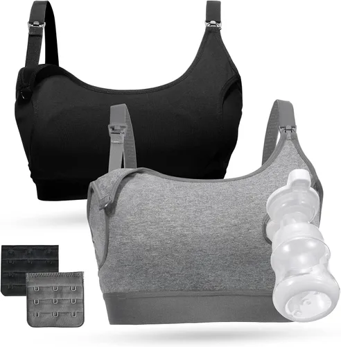 Vista 12 de Momcozy Brasier de bombeo, brasier de bombeo manos libres para todo el día, brasier de bombeo y lactancia en una sola sujeción para Spectra, Medela