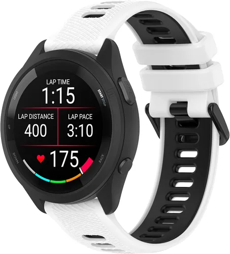 Vista 13 de Compatible con Garmin Forerunner 265S 255S Correas de reloj, correas de repuesto de silicona duraderas de liberación rápida de 18mm. Compatible