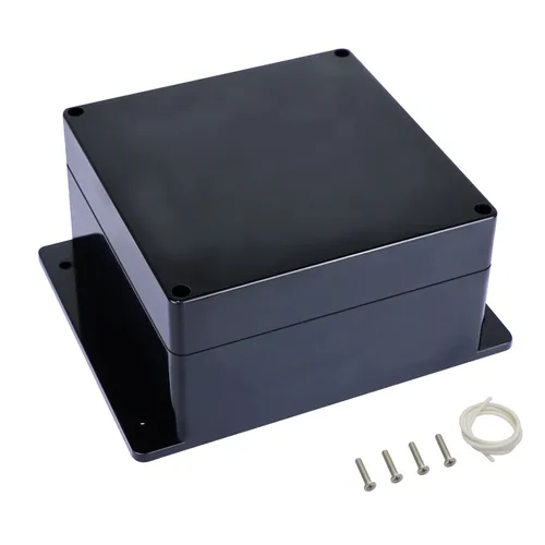 Vista 8 de Caja de conexiones impermeable a prueba de polvo IP65 de plástico ABS, proyecto eléctrico universal con oreja fija, color negro, 3.26"x 2.28"x 1.29