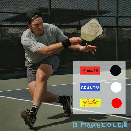 Vista 4 de 2 bandas de silicona personalizadas para regalos de remo para amantes del pickleball