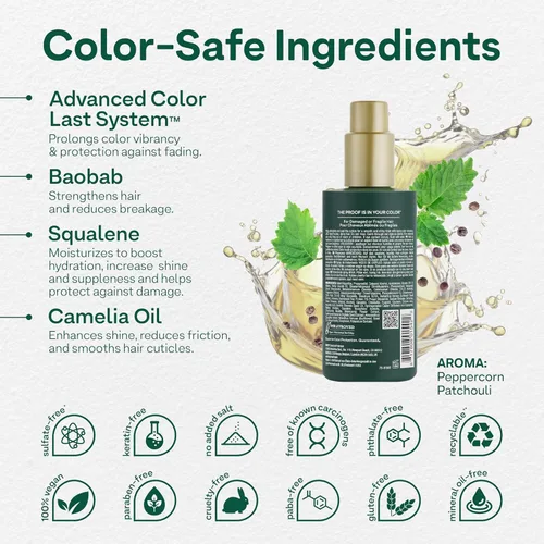 Vista 3 de Colorproof Baobab Spray de tratamiento capilar de 6.7 onzas líquidas, spray de recuperación de cabello, Baobab Fruit Spray para cabello dañado