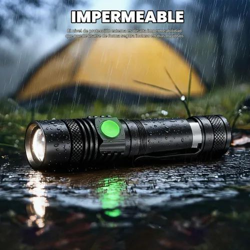 Vista 5 de NAKCNM 2Pack T6 LED 4 Modes Zoomable Pocket Flashlight High Lumens