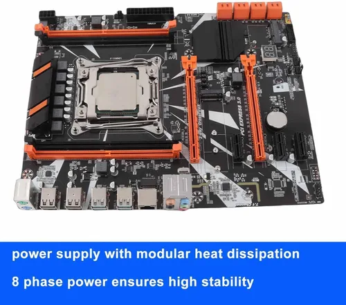 Vista 5 de Dpofirs Placa base X99 CPU Combo, LGA 2011-3 E5 2620 V3 placa base CPU, memoria DDR4 de 4 canales, tarjeta de red Gigabit, interfaz NVME M.2