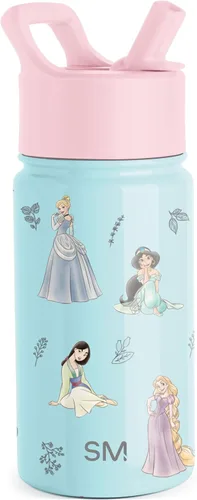 Vista 69 de Simple Modern Kids Summit - Botella de agua con tapa con pajilla, vaso de acero inoxidable de 14 onzas con aislamiento para niñas, para la escuela