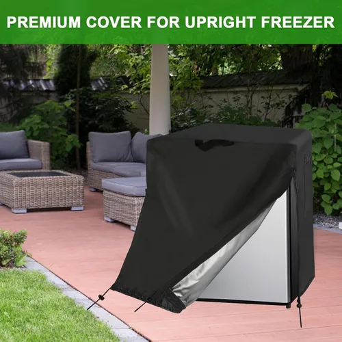 Vista 4 de Cubierta para refrigerador Guisong, impermeable y a prueba de polvo, protectora para congeladores verticales, adecuada para la mayoría de mini