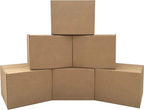 Vista 2 de Uboxes - Cajas de transporte para mudanzas de tamaño grande de 50.8 x 50.8 x 38.1 cm, café corrugado