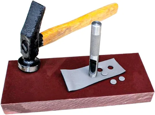 Vista 2 de MDLUU PP Mallet Mat, almohadilla de estampado de cuero, herramienta de artesanía de cuero para perforación, corte, costura