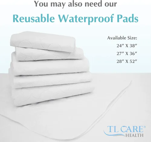 Vista 5 de TL Care Sábana bajera ajustable para hospital, se adapta a camas de hospital y cuidados domiciliarios de 84 x 36 x 16 pulgadas, suave, duradera