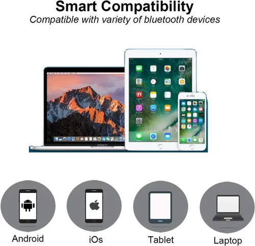 Vista 5 de Ambar Auricular inalámbrico Bluetooth para llamadas con micrófono integrado, compatible con iPhone, Android, auriculares para teléfonos celulares
