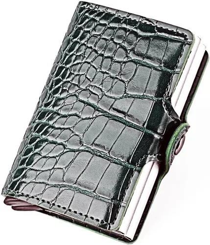Vista 10 de Cartera de bloqueo RFID ultrafina para tarjetas de crédito con tarjetero seguro, 1468-2, Minimalista