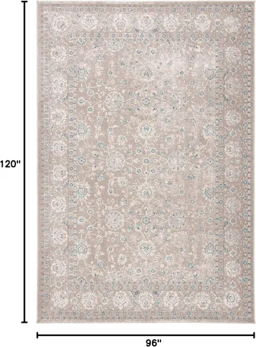 Vista 59 de Safavieh Sofia Collection SOF330B, tapete clásico color gris claro y beige, Polipropileno