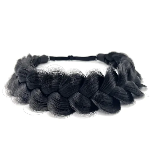 Vista 20 de Diadema Trenzada de 2 Hebras Despeinada Clásica Gruesa Trenzas Anchas Elástica Extensible de Calidad Sintética Diadema Trenzada para Mujeres Niñas