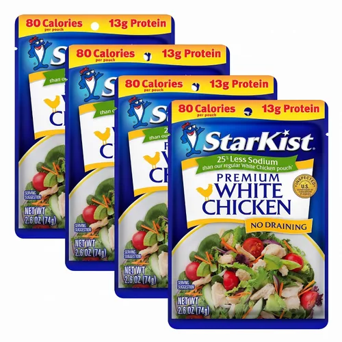 Vista 9 de StarKist Pollo blanco premium, bolsa de 2.6 onzas, paquete de 1