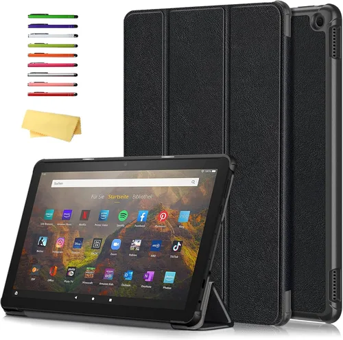 Vista 33 de Funda tipo folio para Amazon Kindle Fire HD 8 y Fire HD 8 Plus (se adapta tanto a 12ª/10ª generación, 2022/2020) con soporte inteligente de piel