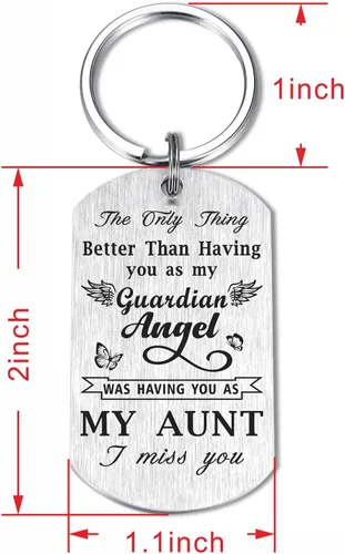 Vista 3 de Laluminter Regalos conmemorativos para hombres y mujeres, llavero de regalo de condolencias, adornos de recuerdo en memoria de seres queridos