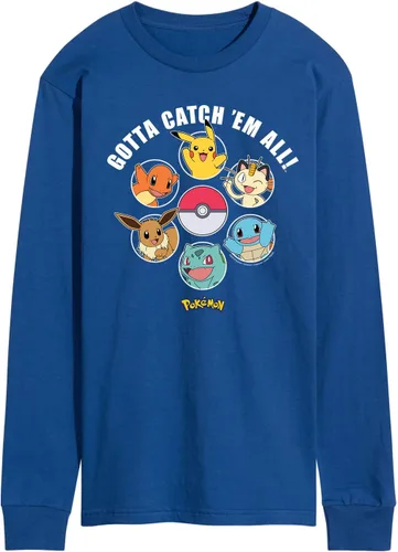 Vista 13 de HYBRID APPAREL - Team Pokémon - Camiseta de manga larga para hombre