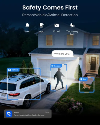 Vista 5 de REOLINK Cámara de seguridad CX820 ColorX PoE, 4K UHD, visión nocturna a color real, súper apertura F1.0, sensor de imagen de 1/1.8'', tecnología
