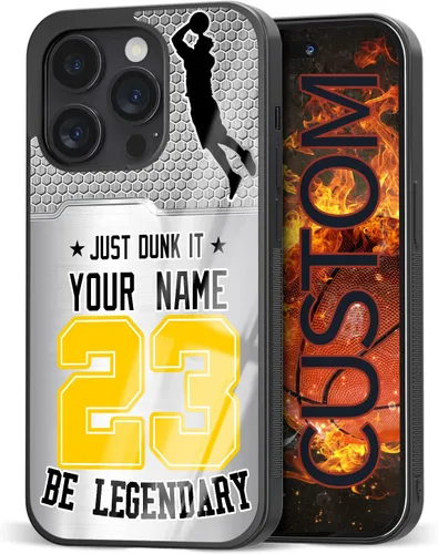 Vista 9 de Fundas de teléfono de baloncesto con número de nombre personalizado para iPhone 11 12 13 14 15 16 17 Pro Max Plus Mini Xr Xs, para Samsung S21 S22