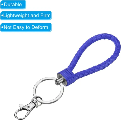Vista 4 de PATIKIL Llaveros de pulsera, llavero con correa de mano para llaves, Azul oscuro