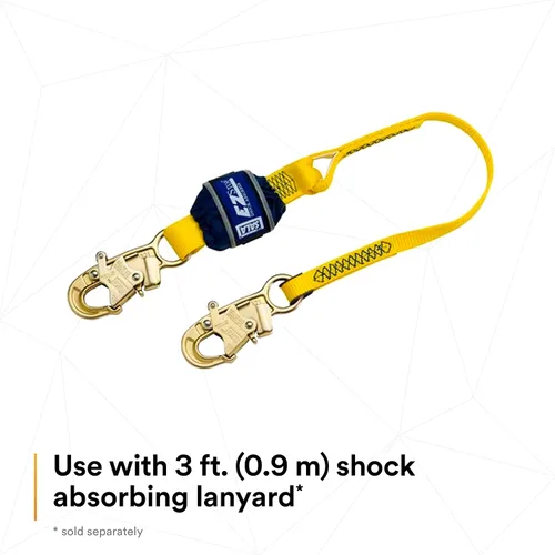 Vista 9 de 3M DBI-SALA Lad-Saf manos libres móvil de acero inoxidable y cuerda termoplástica Grab