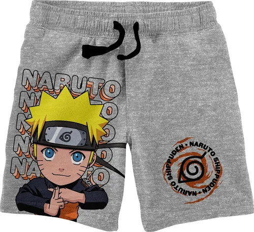 Vista 2 de Naruto Shippuden Chibi Naruto - Conjunto de camiseta y pantalones cortos para niño, Naranja