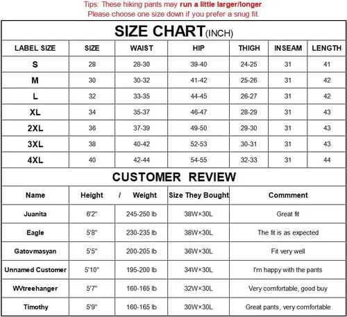 Vista 6 de NATUVENIX Pantalones de senderismo para hombre, pantalones de viaje de secado rápido, pantalones de trabajo elásticos, pantalones ligeros