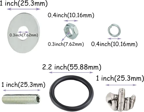 Vista 6 de Tornillos de aluminio frío para parachoques de liberación rápida para parachoques de coche, 4 piezas (plateado 1)