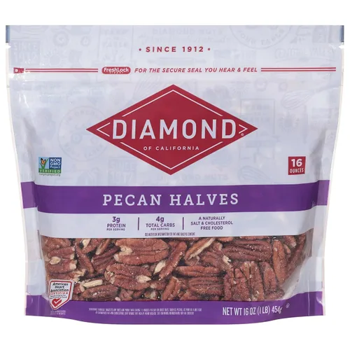 Vista 12 de Nueces pecanas picadas Diamond of California 8 oz
