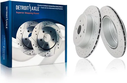 Vista 49 de Detroit Axle - Rotores de freno para Toyota Avalon 2020-2021 Camry 2020-2024, repuesto de rotores de freno de disco perforados y ranurados: rotor