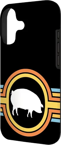 Vista 2 de Pig - Farm Farming Piglet Piggy Hog Swine Cute 70s Retro Case for iPhone 17
