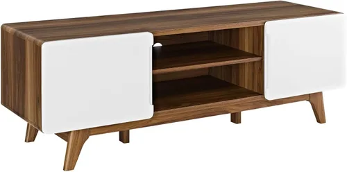 Vista 5 de Modway Tread Mid-Century - Mueble moderno para TV de 47 pulgadas, color gris natural