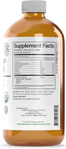 Vista 2 de Líquido orgánico Amish para aliviar calambres en las piernas, 16 onzas, suplemento natural de apoyo muscular y pie con vinagre de sidra de manzana