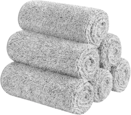 Vista 10 de SINLAND Toallas Faciales de Microfibra Ultra Suaves Paños de Lavado Faciales Paño Facial para Baño 12 Pulgadas x 12 Pulgadas Paquete de 6