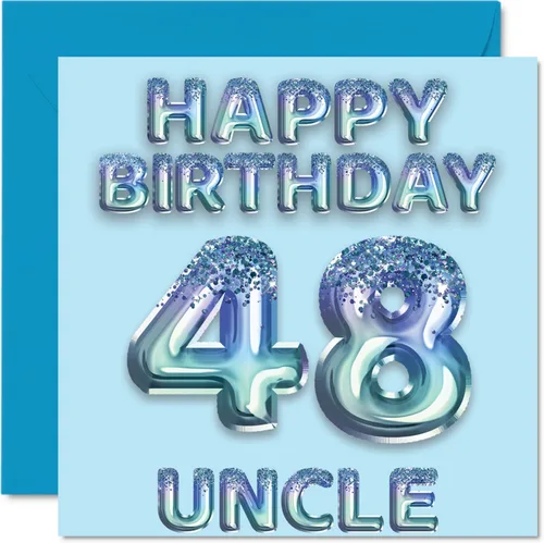 Vista 22 de Stuff4 Tarjeta de primer cumpleaños para niños, globo de fiesta con purpurina azul, tarjetas de feliz cumpleaños para niño de 1 año, nieto, hijo, 57