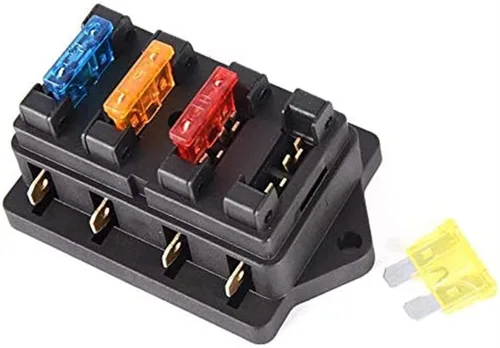 Vista 6 de Fuse Car 4 Way Circuit Standard ATO Blade Fuse Box Block Holder 12V/24V+4 Way Fuse
