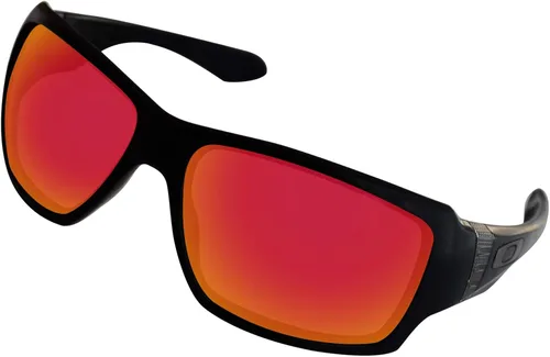 Vista 2 de Lente polarizada para gafas de sol Oakley Big Taco OO9173, rojo